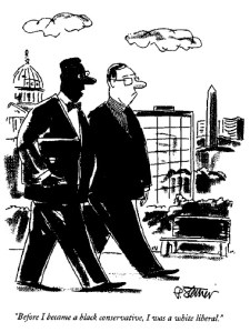 பாவம், ராமதாஸ் போன்றவர்கள். ஆனால், அவர் மட்டுமேயா இப்படி? ( ந் யூயார்க்கர் பத்திரிக்கையில் பல ஆண்டுகளுக்கு முன் வந்தது, இந்த கேலிச் சித்திரம்)