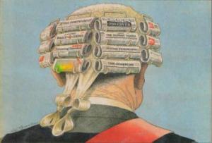 Paperback Intellectual --  Graphic courtesy: Peter Brookes / The Spectator / London / 1989