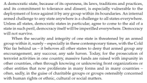 செப்டெம்பர் 18, 2000 அன்று, ஐக்கிய நாடுகள் சபையில், கதிர்காமர் அவர்கள் ஆற்றிய உரையிலிருந்து ஒரு பகுதி... 